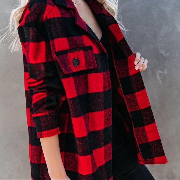 NWT Buffalo Check Plaid Flannel Button Up Jacket - Picture 4 of 11